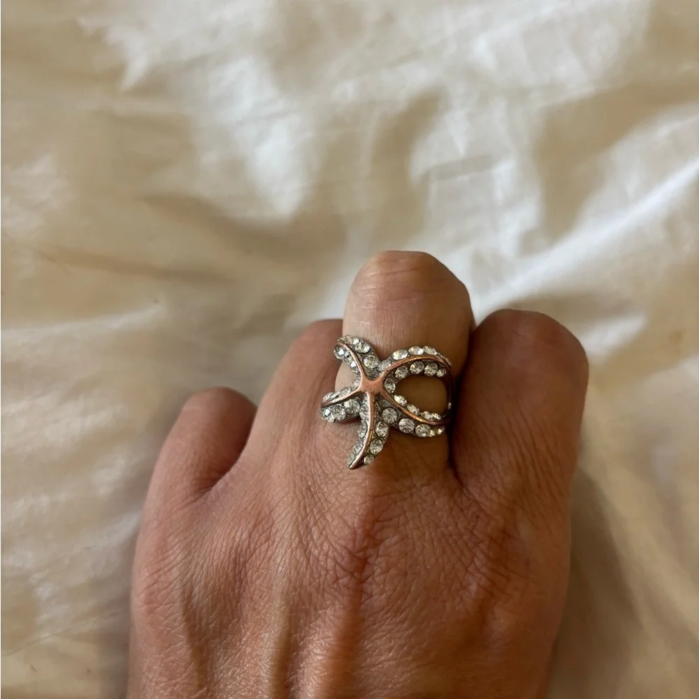 Elegant Starfish Rose Gold Color Ring Size 9